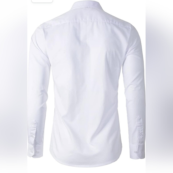 Beninos Mens Classic Button Down Dress Shirt Regular Fit - Picture 2 of 4